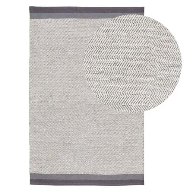 Elston Cotton Rug - Mist Grey - 120cm X 170cm - image 1