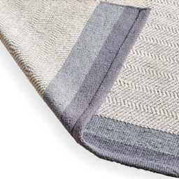 Elston Cotton Rug - Mist Grey - 120cm X 170cm - thumbnail 5