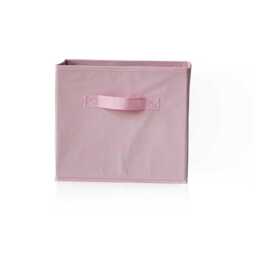 Cara 2 Tier Storage Unit / Chalk White Bookcase with Pink Boxes - thumbnail 5
