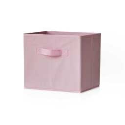 Cara 2 Tier Storage Unit / Chalk White Bookcase with Pink Boxes - thumbnail 6