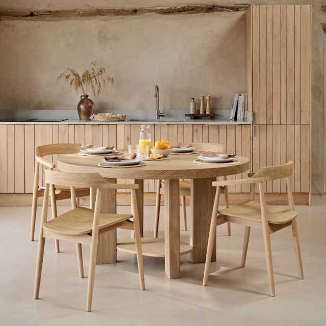 Marlon Whitewash Oak Oval Dining Table Set - 4 Seater - Carter Whitewash Oak Dining Armchairs - image 1