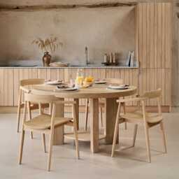 Marlon Whitewash Oak Oval Dining Table Set - 4 Seater - Carter Whitewash Oak Dining Armchairs - thumbnail 1