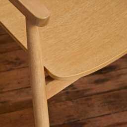 Marlon Whitewash Oak Oval Dining Table Set - 4 Seater - Carter Whitewash Oak Dining Armchairs - thumbnail 6