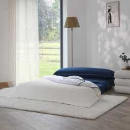 Harlow 2 Seater Double Sofa Bed - Ink Velvet - thumbnail 3