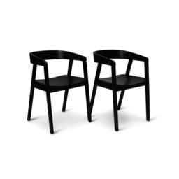 Amelia Black Extendable Dining Table Set - 6 Seater - Ella Black Armchairs - thumbnail 3
