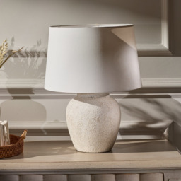 Selham 30cm Ceramic Lamp Base - Rustic White