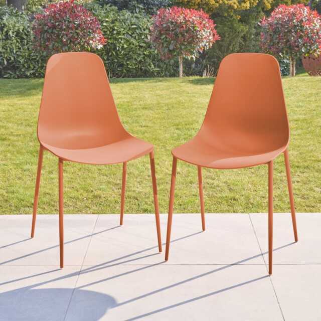 Wren Burnt Orange Garden Chairs - Set of 2 - image 1
