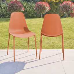 Wren Burnt Orange Garden Chairs - Set of 2 - thumbnail 2