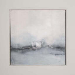 Elswick 82X82cm Sea Spray Wall Art - Silver Frame - thumbnail 1