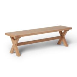 Charlotte 3 Seater Dining Bench - Pale Oak