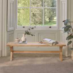 Charlotte 3 Seater Dining Bench - Pale Oak