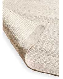 Cotham Clay & Natural Striped Wool with Cotton Rug - 160 x 230cm - thumbnail 3