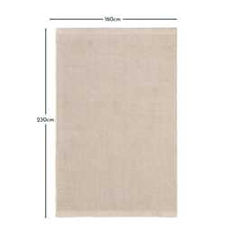 Cotham Clay & Natural Striped Wool with Cotton Rug - 160 x 230cm - thumbnail 6