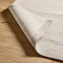 Cotham Clay & Natural Striped Wool with Cotton Rug - 160 x 230cm - thumbnail 2