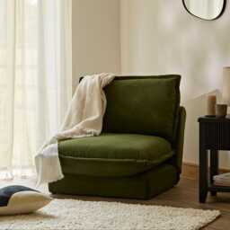 Harlow Single Sofa Bed - Fern Green - thumbnail 1