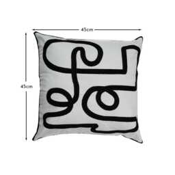 Epworth 45x45cm Cushion Cover - Noir Black - thumbnail 4
