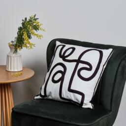Epworth 45x45cm Cushion Cover - Noir Black - thumbnail 2