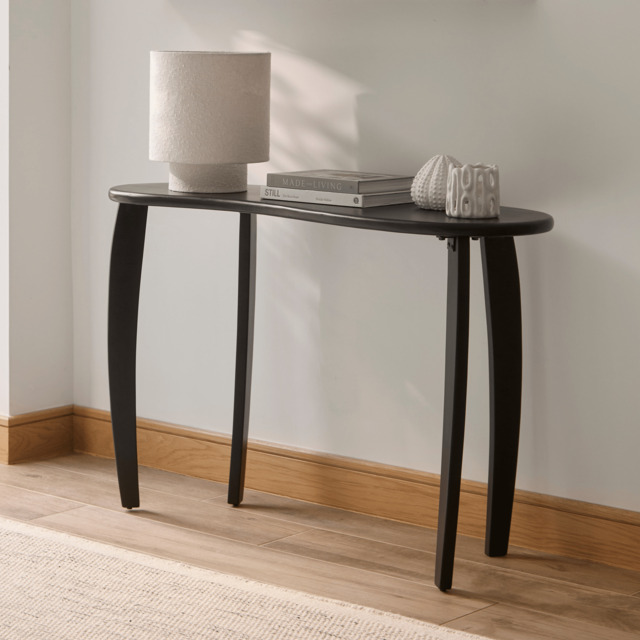 Celeste Black Mango Wood Console Table - image 1