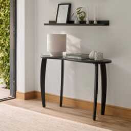 Celeste Black Mango Wood Console Table - thumbnail 2