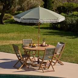 Oia Olive Green Parasol - 2m Round - thumbnail 2
