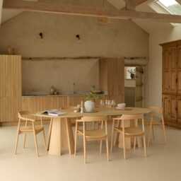 Farren Whitewash Oval Dining Table Set - 6 Seater - Carter Dining Armchairs - Whitewash Oak Legs - thumbnail 2