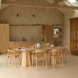 Farren Whitewash Oval Dining Table Set - 6 Seater - Carter Dining Armchairs - Whitewash Oak Legs - thumbnail 2