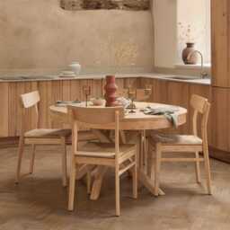 Faye Whitewash Oak Dining Chairs - Set of 2 - thumbnail 2