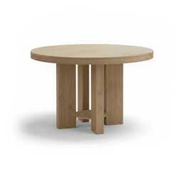 Marlon Whitewash Oak Round Dining Table - thumbnail 4