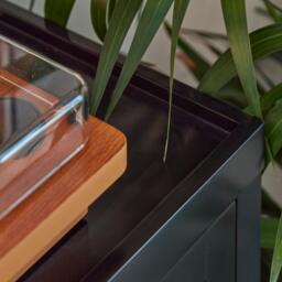 Charlie 2 Door Small Sideboard - Noir Black - thumbnail 2