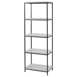 Jay Marble and Black Tall Bookcase - thumbnail 4