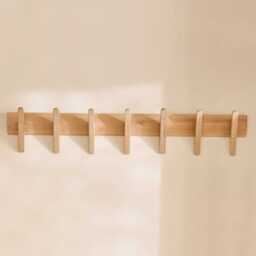 Roe Large Whitewash Oak Coat Rack - thumbnail 2