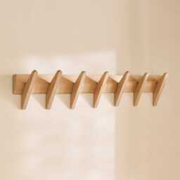 Roe Large Whitewash Oak Coat Rack - thumbnail 3