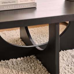 Ethan Mango Wood Square Coffee Table - Jet Black - thumbnail 6