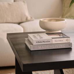 Ethan Mango Wood Square Coffee Table - Jet Black - thumbnail 3