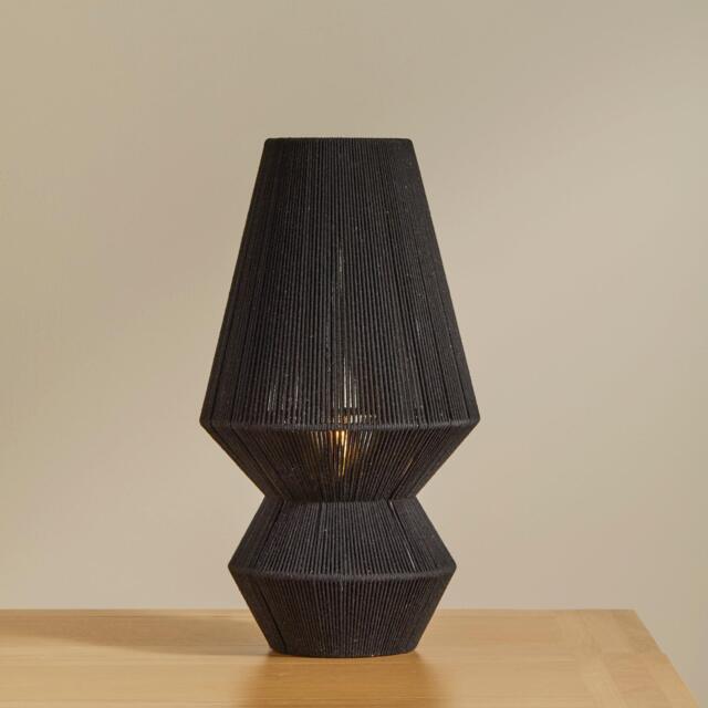 Neri Large Black Cotton String Table Lamp - image 1