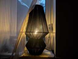 Neri Large Black Cotton String Table Lamp - thumbnail 3