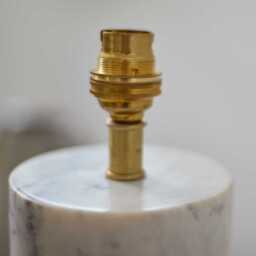 Tiree White Marble Lamp Base - 38cm - thumbnail 5