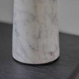 Tiree White Marble Lamp Base - 38cm - thumbnail 6