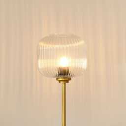 Elland 150cm Metal Floor Lamp - Clear Glass - thumbnail 3