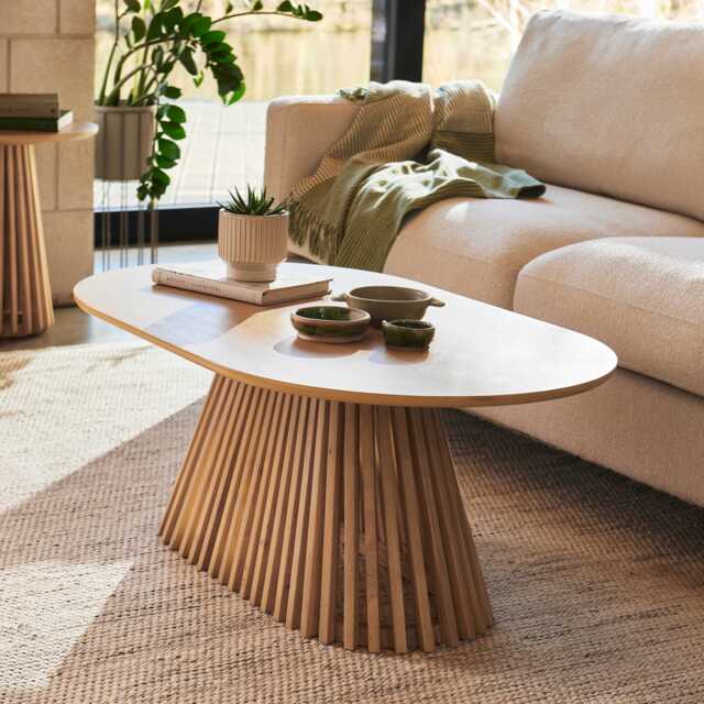 Willow Pale Oak Oval Coffee Table - image 1