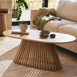 Willow Pale Oak Oval Coffee Table - thumbnail 3