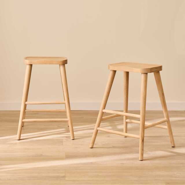 Silvester Whitewash Bar Stool - image 1