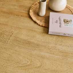 Jade 130cm Chalked Mango Wood Round Dining Table - thumbnail 6