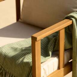 Harrelson Wooden Garden Sofa Set - Sand - thumbnail 5