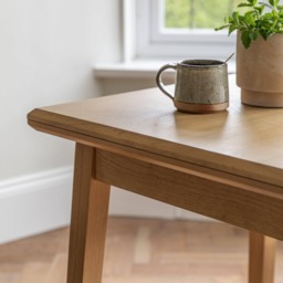 Charlie Oak Dining Table Set  - Extendable - 4 Seater - Faye Woven Oak Dining Chairs - thumbnail 6