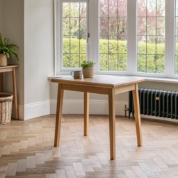 Charlie Oak Dining Table Set  - Extendable - 4 Seater - Faye Woven Oak Dining Chairs - thumbnail 3