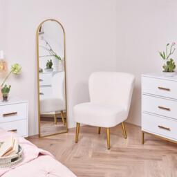 Hattie Accent Chair - Cream Boucle with Gold Legs - thumbnail 1