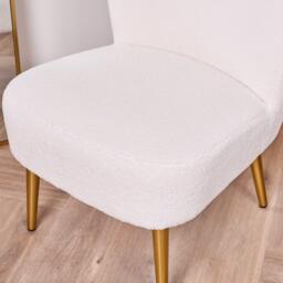 Hattie Accent Chair - Cream Boucle with Gold Legs - thumbnail 3