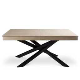 Amelia Whitewash Wood Dining Table - Extendable - Black Legs - thumbnail 5