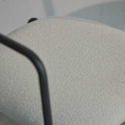 Luca Light Beige Boucle Dining Chairs - Set of 4 - Black Legs - thumbnail 6